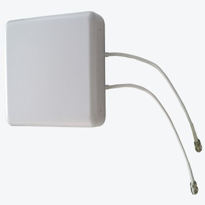 Amplitec 2x8dBi 698~2700MHz MiMO 4G LTE  dual polarization flat panel directional antenna