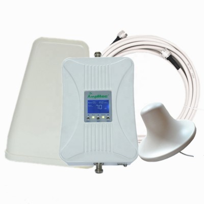 Amplitec low interference dual band Smart mobile signal booster 2G GSM & 4G LTE B3 1800 MHz + 4G B7 2600 MHz