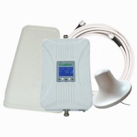 Amplitec low interference 70dB gain Smart mobile signal booster with antennas 3G UMTS 4G LTE 2100 MHz